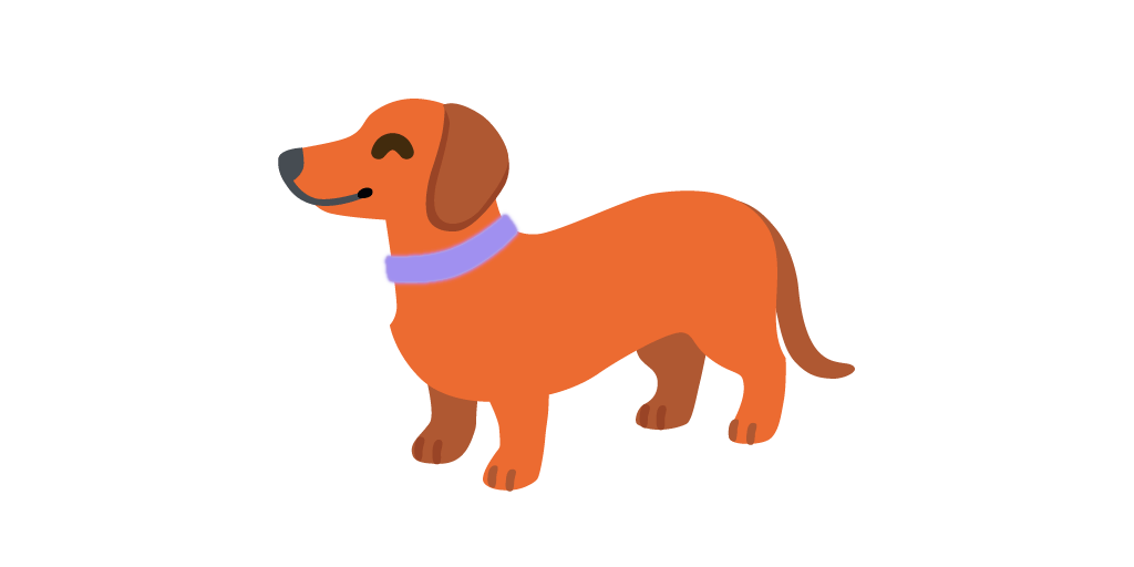 Cartoon dachshund